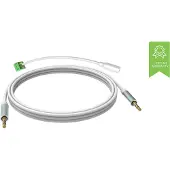 Vision Câble audio jack mini (M) pour jack mini (M) 5 m double blindage blanc -