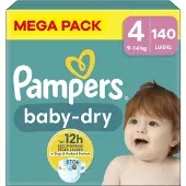 Pampers - Baby Dry - Taille 4 - 140 pièces