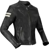 Segura Blouson en cuir Romeo pour femme, noir/blanc, 38