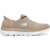 SKECHERS Baskets basses beige foncé / aqua