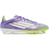 Adidas Chaussure de foot 'F50 Pro' vert clair / violet foncé / blanc cassé