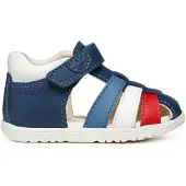Geox Chaussures ouvertes 'MACCHIA' bleu marine / bleu denim / rouge / blanc