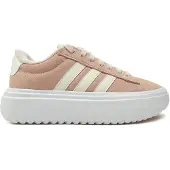 Adidas Grand Court Platform Suede Trainers Rose EU 38 2/3 Femme