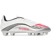 Adidas Chaussure de foot 'F50 Messi Club Firm/Multi-Ground' gris / rose foncé / blanc