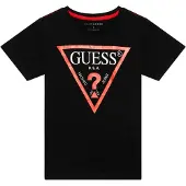 GUESS T-Shirt rouge clair / noir / blanc