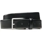 BOSS Ceinture en cuir italien avec boucle en métal argenté brossé