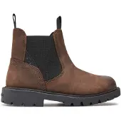 Geox Bottes Chelsea Shaylax junior garçons - Coffee/Noir