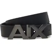 Armani Exchange pour homme. 951058CC50543120 Ceinture en cuir noir, marine (32), Casuel, Classique