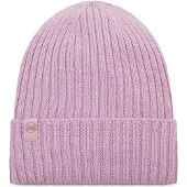 Buff Merino Wool Knit Beanie Violet