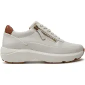 Clarks pour femme. 26176650 Tivoli Zip chaussures en cuir blanc (38), 3 à 5 cm, Lacets, Fermeture éclair, Casuel