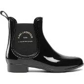 Karl Lagerfeld Bottes en caoutchouc 'KALOSH II' noir