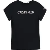 Calvin Klein Jeans Institutional Slim Short Sleeve T-shirt Noir 14 Years Fille