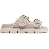 Mou pour femme. MU.SW461005A Sandales Bio deux boucles taupe (37), 1 à 3 cm, Casuel