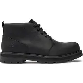 Timberland pour homme. TB0A69TWW021 Britton Road Mid Leather Chukka Boots Black (45.5), Cuir, Noir, Plat, Lacets, Casuel, Durable
