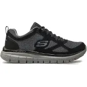 SKECHERS Baskets basses 'Burns Agoura' gris chiné / noir