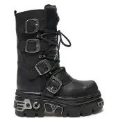 New rock Bottes à lacets 'M-373-S4' noir