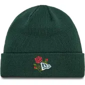 New Era Unisexe, Bonnet, Strickmütze mit Rosen-Symbol und Bündchen, Vert