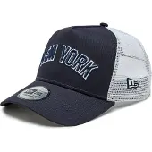New Era Casquette camionneur des Yankees de New York, snapback, logo équipe, bleu marine,