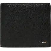 BOSS Portefeuille en cuir grainé avec détail tricolore