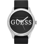 GUESS Montre à affichage analogique 'REPUTATION' bleu clair / noir / argent