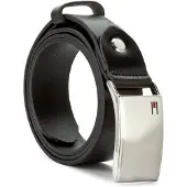 Tommy Hilfiger Ceinture 'Plaque' noir / argent