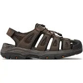 SKECHERS pour homme. 204111 Sandales Tresmen - Marron Outseen (43), 1 à 3 cm, Velcro, Casuel, Sport, Outdoor, De plein air