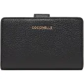 Coccinelle Porte-monnaies 'Metallic Soft Wallet Grained Leather' noir
