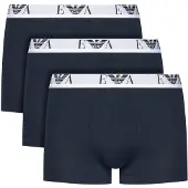 Emporio Armani pour homme. EM000259_AF14131 Set 3 Boxers Logo EA marine (S), Homewear, Coton