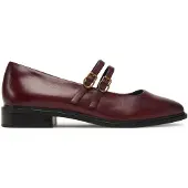 Tamaris Ballerines à lanières merlot