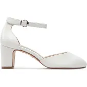 Tamaris Femmes Talon bloc amortissant en cuir 1-22401-42, Taille:38 EU, Couleur:Blanc