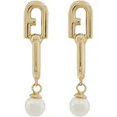 Furla Boucles d'oreilles or / blanc perle