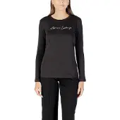 Armani Exchange pour femme. XW001456AF10356MC021 T-shirt Marca noir (XL), Casuel, Coton, Manche longue