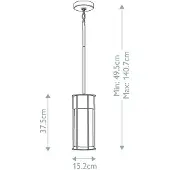 Kichler Lanterne suspendue Camillo (E27, IP55)