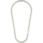 HUGO BOSS Collier argenté avec chaine à maillons arrondis et maillon logoté