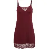 JOOP! Chemise de nuit 'Beautiful Chemise' rouge foncé