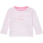 s.Oliver T-Shirt pêche / rose ancienne / blanc cassé