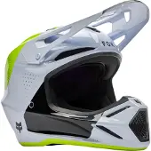 FOX V3 Tine Blanc Casque Motocross Taille M
