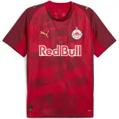 Puma Maillot 'FC Red Bull Salzburg 25/26' jaune d'or / grenadine / lie de vin / blanc
