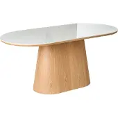 Beliani Table De Repas Lockhart Frêne Clair 180 Cm 90 Cm