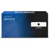 PrintAbout Toner compatible pour Lexmark X651H11E - Noir - Grande capacité