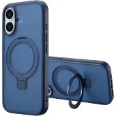 Accezz Coque Ring Stand avec MagSafe pour Apple iPhone 17 - Bleu