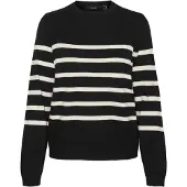 Vero Moda Pull-over 'Saba' noir / blanc