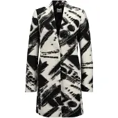 MADELEINE Blazer 'Gehrock' noir / blanc cassé