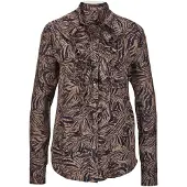 MADELEINE Chemisier beige / marine / marron