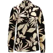 MADELEINE Chemisier chamois / rouge / noir