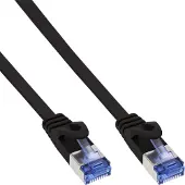 InLine 71805S Câble patch plat, U/FTP, Cat.6A, noir, 5m