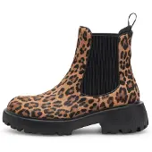 Woden Chelsea Boots 'Aya Leo' beige / beige foncé / noir