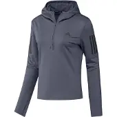 Adidas Femme Own The Run Hivernal à Capuche Demi-Fermeture Éclair Preloved Violet