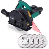 Vonroc Rainureuse murale - - Machine à rainurer - 1700W - Ø150MM - Incl. 2 disques diamantés & sac de rangement