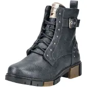 Mustang Bottines à lacets bleu marine / or